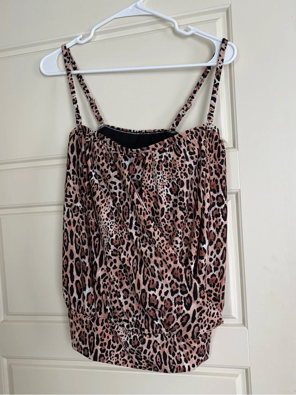 Alex Marie Leopard Print Tankini - Brown/Black